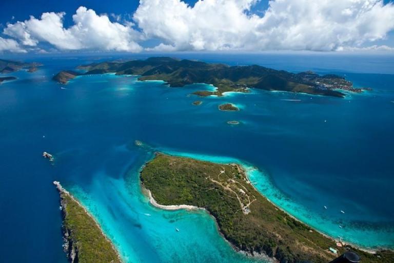 aerial view of the virgin islands